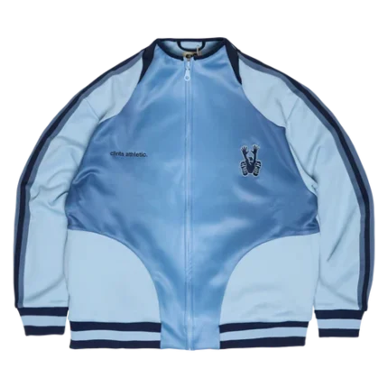 Athletic Gradient Poly Track Jacket – Baby blue