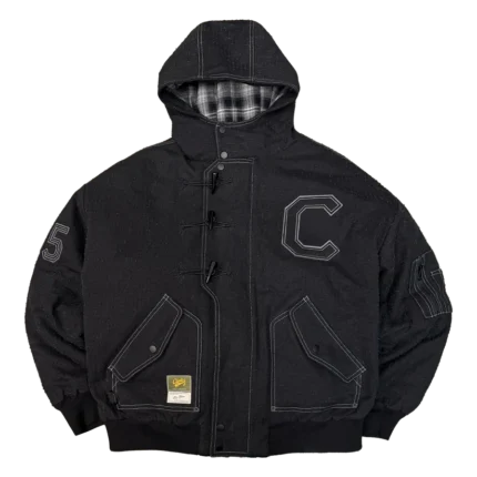 Clints Hooded Needle Punch Bomber
