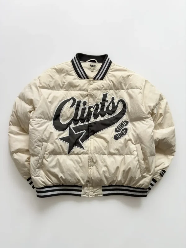 Clints Inc Puffer Jacket – Cream Clints Inc Puffer Jacket – Cream