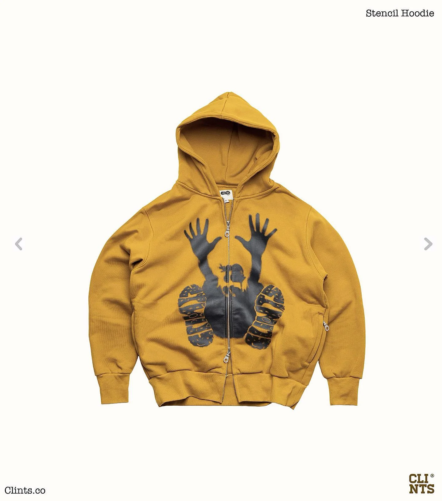 Clints Inc Step Correct Hoodie – Yellow Clints Inc Step Correct Hoodie – Yellow