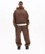 Clints Patchwork Hoodie – Brown