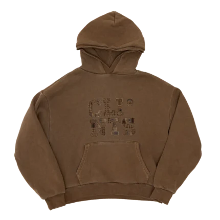 Clints Patchwork Hoodie – Brownف