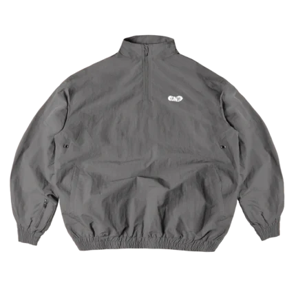 Grey Shell Track – White Logo Jacket